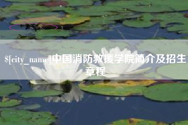 南京中国消防救援学院简介及招生章程