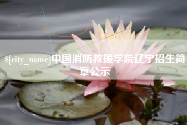 南京中国消防救援学院辽宁招生简章公示