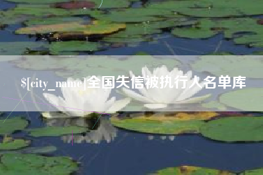 南京全国失信被执行人名单库