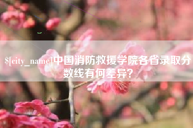 南京中国消防救援学院各省录取分数线有何差异？