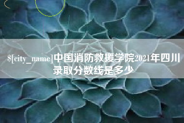 南京中国消防救援学院2021年四川录取分数线是多少