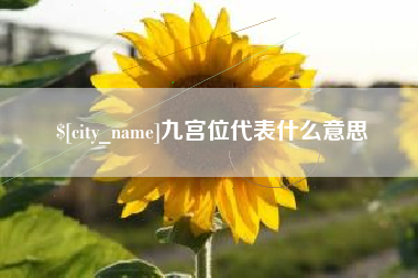 南京九宫位代表什么意思