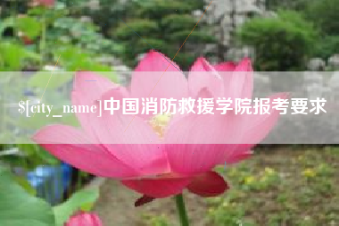 南京中国消防救援学院报考要求