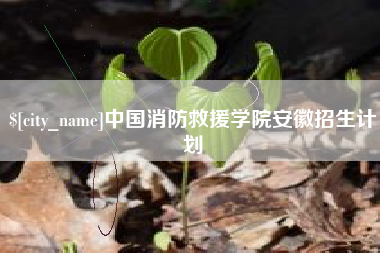 南京中国消防救援学院安徽招生计划