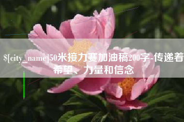 南京50米接力赛加油稿200字-传递着希望、力量和信念