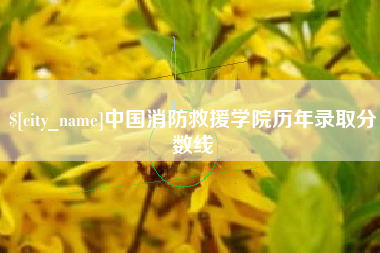 南京中国消防救援学院历年录取分数线