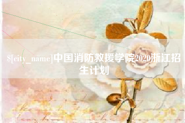 南京中国消防救援学院2020浙江招生计划