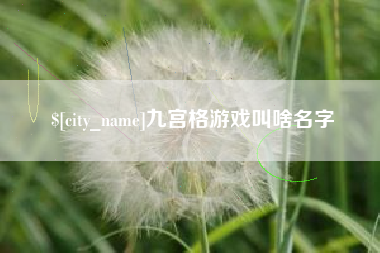 南京九宫格游戏叫啥名字