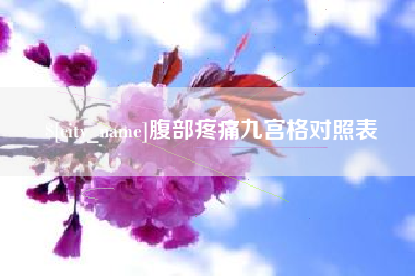 南京腹部疼痛九宫格对照表