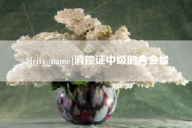南京消控证中级的含金量