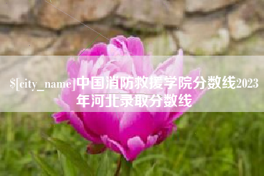 南京中国消防救援学院分数线2023年河北录取分数线