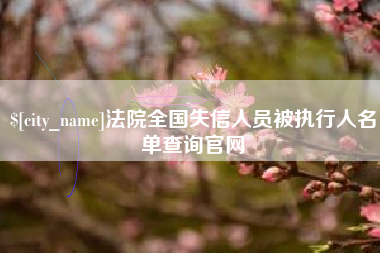 南京法院全国失信人员被执行人名单查询官网