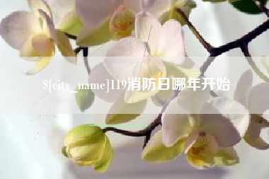 南京119消防日哪年开始