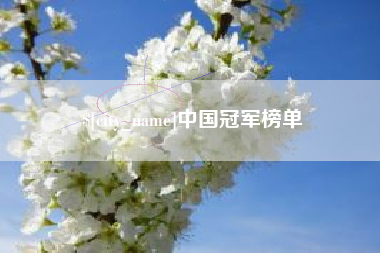 南京中国冠军榜单