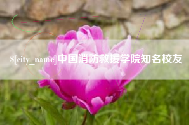 南京中国消防救援学院知名校友