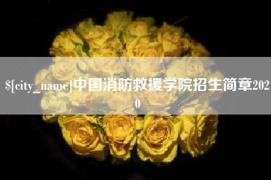 南京中国消防救援学院招生简章2020