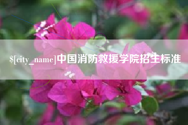 南京中国消防救援学院招生标准